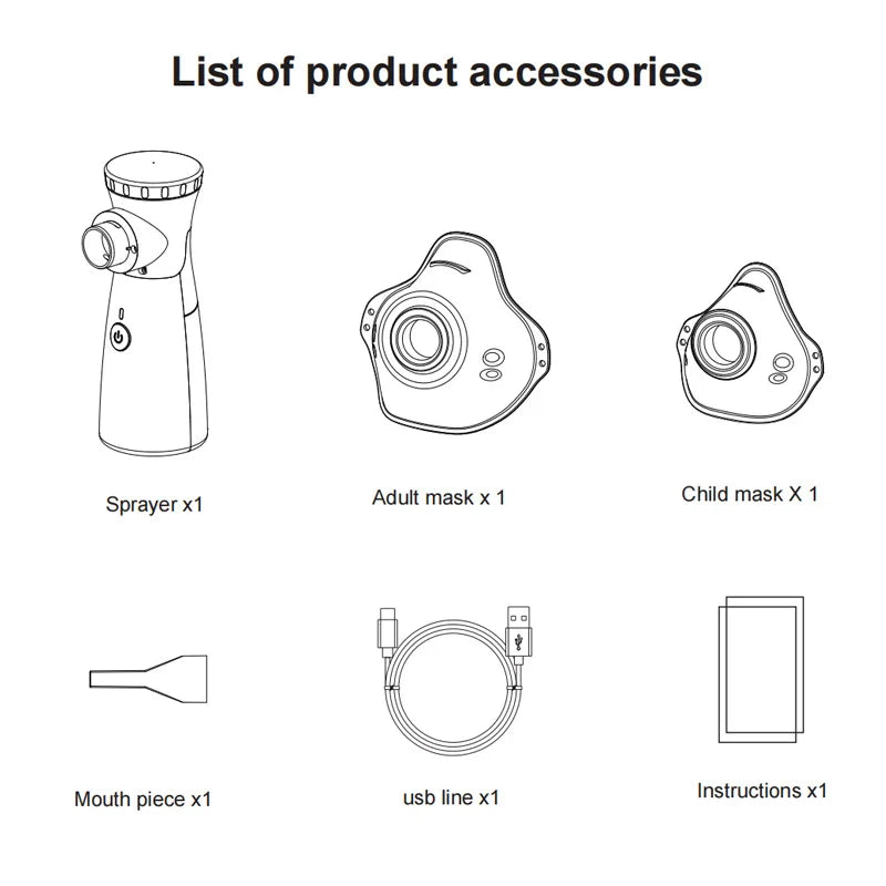 Nebulizador portátil para criança e adulto